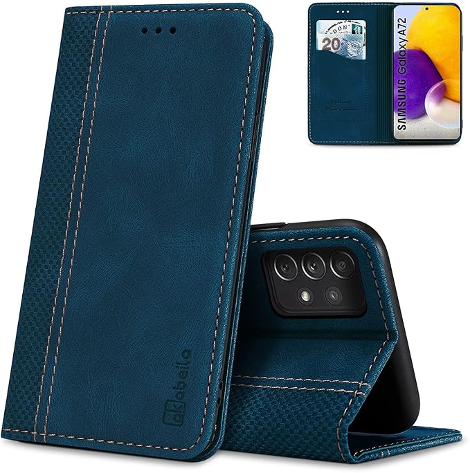 akabeila 三星 galaxy a72 4g / 5g 手机壳 pu 皮革 翻盖 支架 钱包